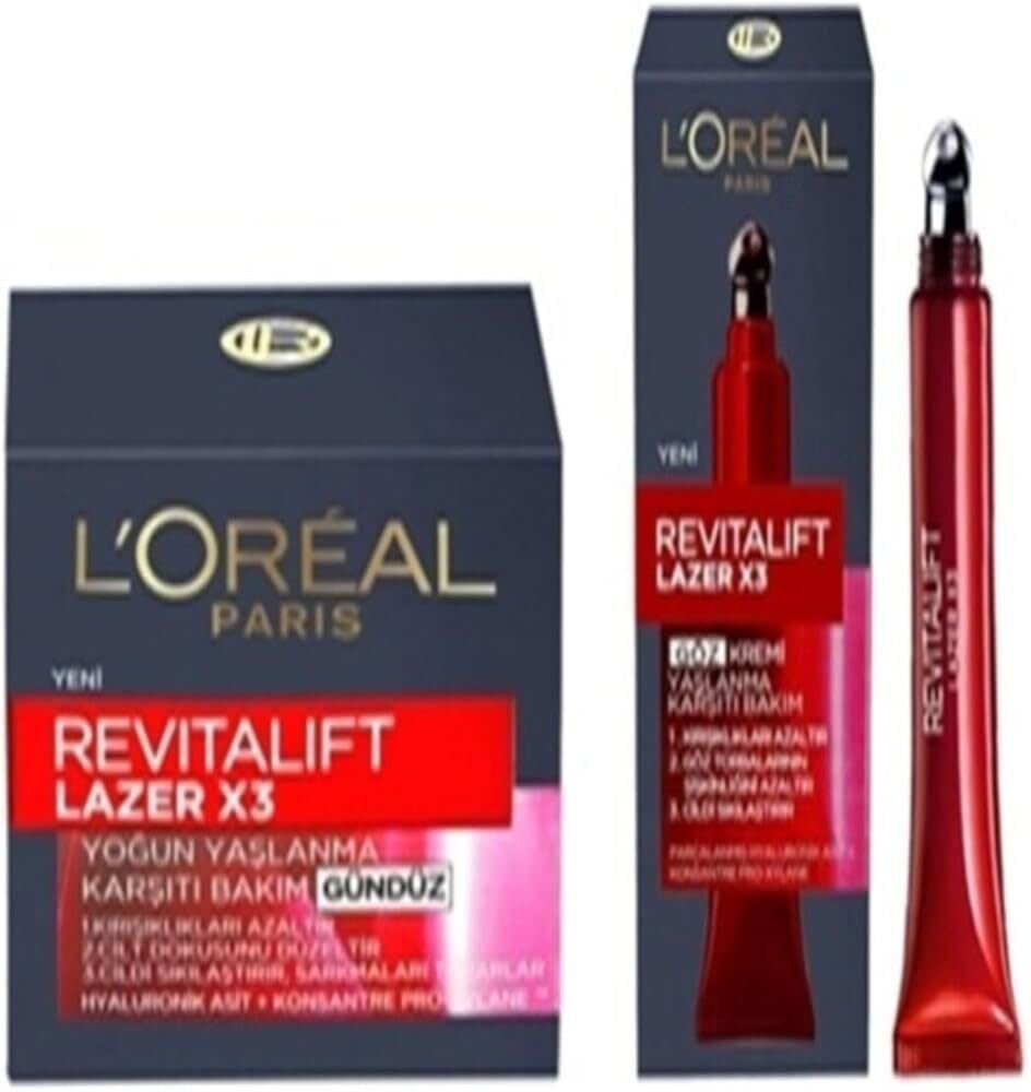 L'Oreal Paris Revitalift Lazer X3 Gündüz Kremi 50 Ml + Revitalift Lazer X3 Göz Kremi 15 Ml