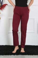 Akbeniz Kadın Pamuk Penye Tek Alt Pijama Bordo 27513