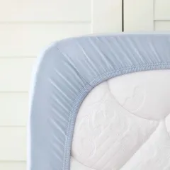 Karaca Home Basic %100 Pamuk Çift Kişilik Düz Çarşaf Mavi