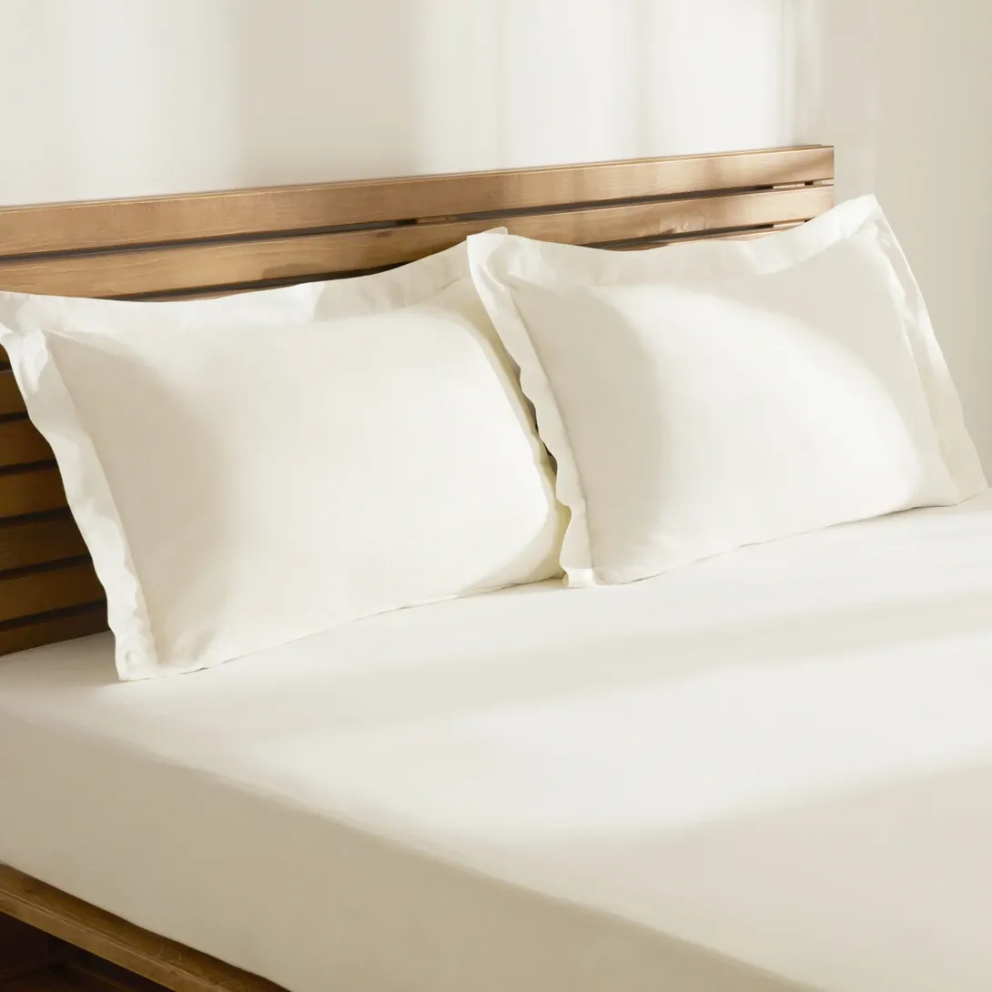 Kaşmir Home Basic %100 Pamuk Çift Kişilik Çarşaf Takımı Offwhite