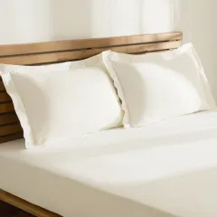 Kaşmir Home Basic %100 Pamuk Çift Kişilik Çarşaf Takımı Offwhite