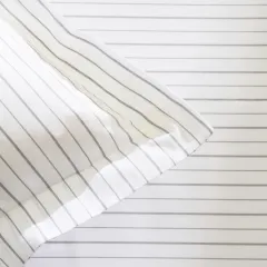 Kaşmir Home Moren %100 Pamuk Çift Kişilik Çizgili Çarşaf Takımı Gri