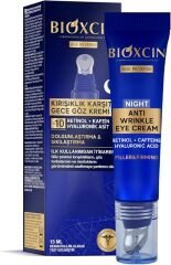 Bioxcin Age Reverse Gece Göz Kremi 15 ml – Retinol, Kolajen, Hyaluronik Asit ve Bitkisel Kompleks İçerikli – Kırışıklık Karşıtı ve Aydınlatıcı Etki