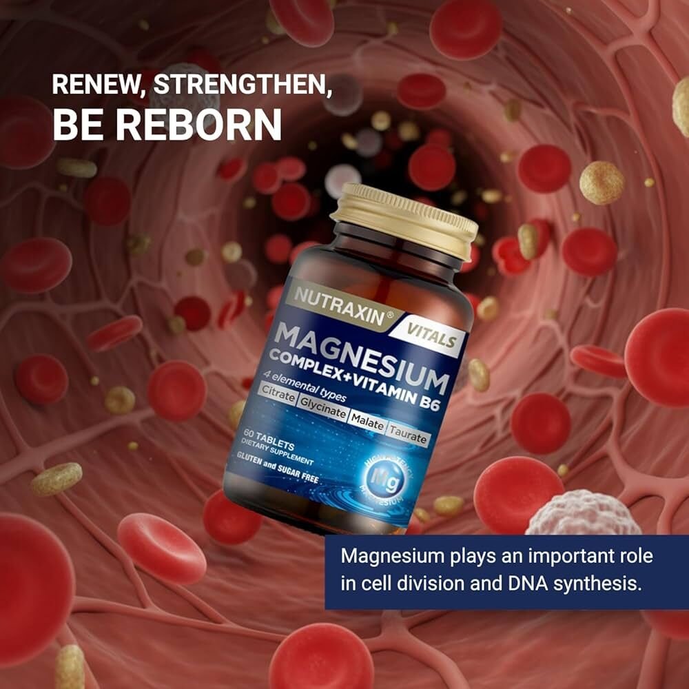Nutraxin Magnesium Complex Gıda Takviyesi, 60 Tablet