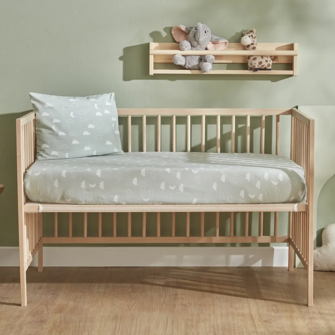 Karaca Home Bebek Cloudy Yastık Çarşaf Set Mint