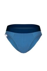 Erkek Lastikli Mavi Bambu Slip M
