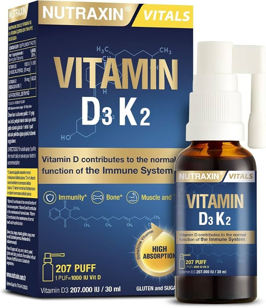 Nutraxin D3K2 Vitamin 30 Ml