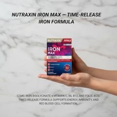 Nutraxin Iron Max 30 Tablet – Demir, C Vitamini, Folik Asit ve B12 Vitamini İçeren Takviye Amazon’un Seçimi