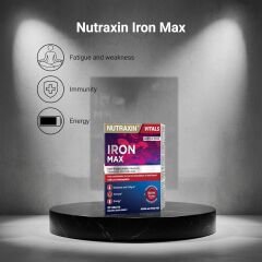 Nutraxin Iron Max 30 Tablet – Demir, C Vitamini, Folik Asit ve B12 Vitamini İçeren Takviye Amazon’un Seçimi