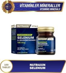 Nutraxin Vitals Selenium (L-Selenomethionine) 100 mcg 100 Kapsül Takviye Edici Gıda