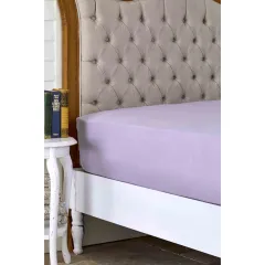 Karaca Home %100 Pamuk Düz Çarşaf Çift Kişilik Lila