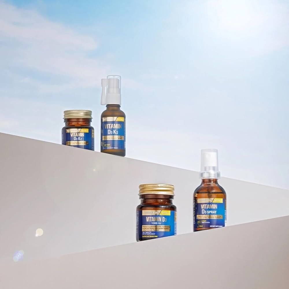 Nutraxin Vitals D3 Vitamin 1000 IU 25 mcg 120 Tablet Takviye Edici Gıda