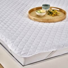 Taç Eco Care Tek Kişilik Sıvı Geçirmez Yatak Alezi Beyaz