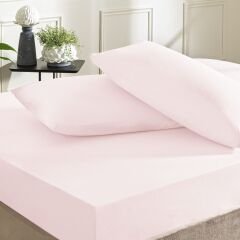 Taç Color Dreams Ranforce Tek Kişilik Çarşaf Seti Pudra