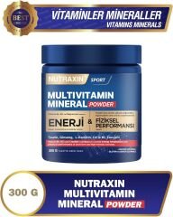 Nutraxin Multivitamin Mineral Complex – 12 Temel Mineral İçeren Günlük Destek – 300g – Vegan – Şekersiz ve Glutensiz