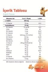 Argivit Argivit Focus Fosfotidilserin, L-Arjinin, Multivitamin ve Multimineral İçeren Sıvı 2’li Paket 150 ml - Portakal ve Vanilya Aromalı
