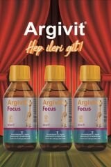 Argivit Argivit Focus Fosfotidilserin, L-Arjinin, Multivitamin ve Multimineral İçeren Sıvı 3’lü Paket 150 ml - Portakal ve Vanilya Aroma
