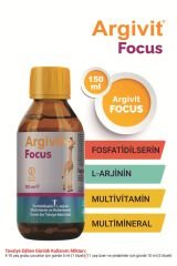 Argivit Argivit Focus Fosfotidilserin, L-Arjinin, Multivitamin ve Multimineral İçeren Sıvı 150 ml - Portakal ve Vanilya Aromalı