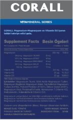 CORALL Magnesium Complex 60 Tablet Magnezyum Malat, Bisglisinat, Sitrat, Taurat, Vit D3, K2, P5P içeren Takviye Edici Gıda