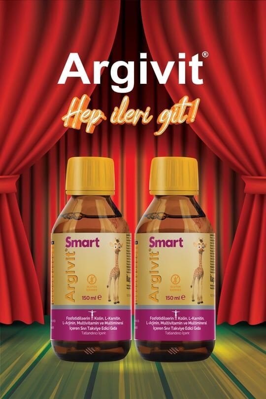 Argivit Argivit Smart (Fosfotidilserin, Kolin, L-Karnitin, L-Arjinin, Multivitamin, Multimineral) Şurup 150 ml 2’li Paket - Portakal ve Vanilya Aromalı