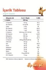 Argivit Argivit Classic L-Arjinin, Multivitamin ve Multimineral İçeren Sıvı 150 ml 3'lü Paket - Portakal ve Vanilya Aromalı
