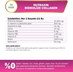 Nutraxin Beauty Gold Collagen C Vitamini, Hyalüronik Asit, Kolajen Takviye Edici Gıda (1 x 30 adet)
