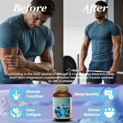 Kiperin 5x Multi Magnezyum Kompleksi Akıllı Takviye | Klinik Olarak Kanıtlanmış | Taurat, Bisglisinat, Malat, Sitrat, L-Threonat + B6 | Uyku, Stres Rahatlatma, Kas, Sinir & Kalp Sağlığı..| 60 Kapsül