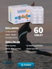 Asbien Magnium Magnesium Complex B6, Asbien Magnezyum Bisglisinat, Sitrat, Malat, Taurat, B6