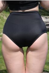 Akbeniz Kadın Yüksek Bel Tek Alt Bikini Siyah 39001