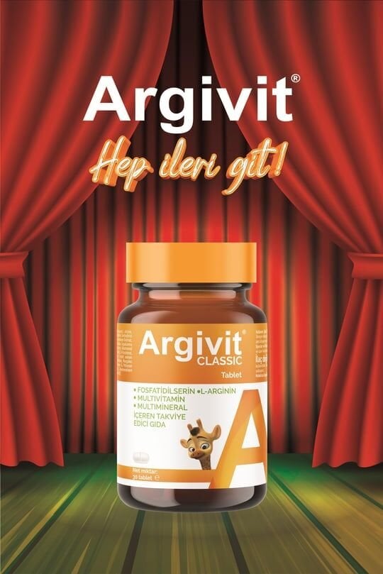 Argivit Argivit Classic Fosfotidilserin, L-Arjinin, Multivitamin ve Multimineral İçeren Tablet 30 Tablet