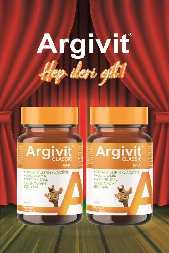 Argivit Argivit Classic Fosfotidilserin, L-Arjinin, Multivitamin ve Multimineral İçeren Tablet 2’li Paket 30 Tablet