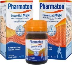 Pharmaton Essential Men 30 Tablet - Magnezyum, Vitamin B, Vitamin D, Multivitamin ve Mineraller
