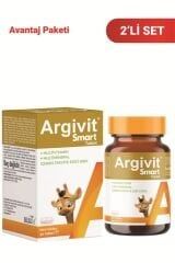 Argivit Argivit Smart Tablet 30 Tablet 2'li Paket - Fosfatidilserin, Kolin, L-Arginin, Multivitamin ve Multimineral