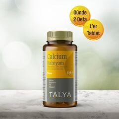 Talya Kalsiyum, Magnezyum, Çinko, Vitamin D İçeren Takviye Edici Gıda - Gıda Takviyesi - 60 Tablet