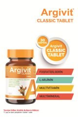 Argivit Argivit Smart Tablet 30 Tablet 3'lü Paket - Fosfatidilserin, Kolin, L-Arginin, Multivitamin ve Multimineral