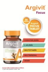 Argivit Argivit Focus 3’lü Paket L-Arjinin, Fosfotidilserin, Demir, Multivitamin ve Multimineral İçeren Tablet 30 Table