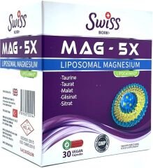 Swiss Bork® MAG - 5X Magnezyum 450 mg 30 Vegan Kapsül