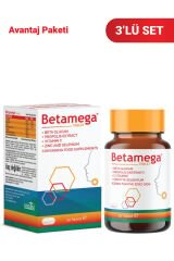 Betamega Betamega Tablet 30 Tablet 3'lü Paket Betaglukan, Propolis Ekstraktı, C Vitamini, Çinko, Selenyum