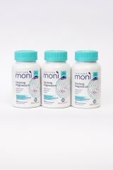 3'lü 90 Kapsül Moni Daylong Magnesium Magnezyum Bisglisinat, Magnezyum Sitrat, B6 Vitamini, Piperin