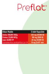 Preflat Preflat Lipaz, Proteaz, Amilaz ve Probiyotik İçeren 30 Kapsül