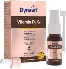 Dynavit Vitamin D3 1000IU & 20mcg K2 Vitamini 10 mL Sprey - Kas & Kemik & Bağışıklık – D3, K2 Vitamini
