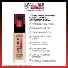 L'Oreal Paris Infaillible 32H Fresh Wear C Vitaminli Fondöten 130 True Beige