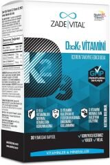 Zade Vital D3+K2 Vitamini İçeren Takviye Edici Gıda 30 Kapsül (1 x 30 Adet)