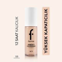 Flormar Perfect Coverage Yoğun Pigmentli SPF15 Fondöten No: 105