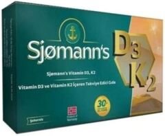 Sjomann's D3 ve Vitamin K2 İçeren Takviye Edici Gıda 30 Adet Çiğnenebilir Jel Form