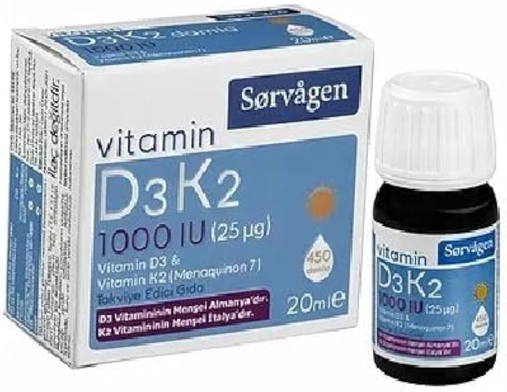 Sorvagen Vitamin D3k2 Damla 20 Ml (1000 Iu)