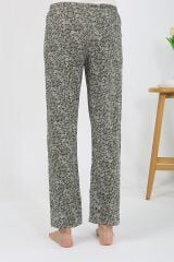 Akbeniz Kadın Penye Desenli Tek Alt Pijama 27533 Haki