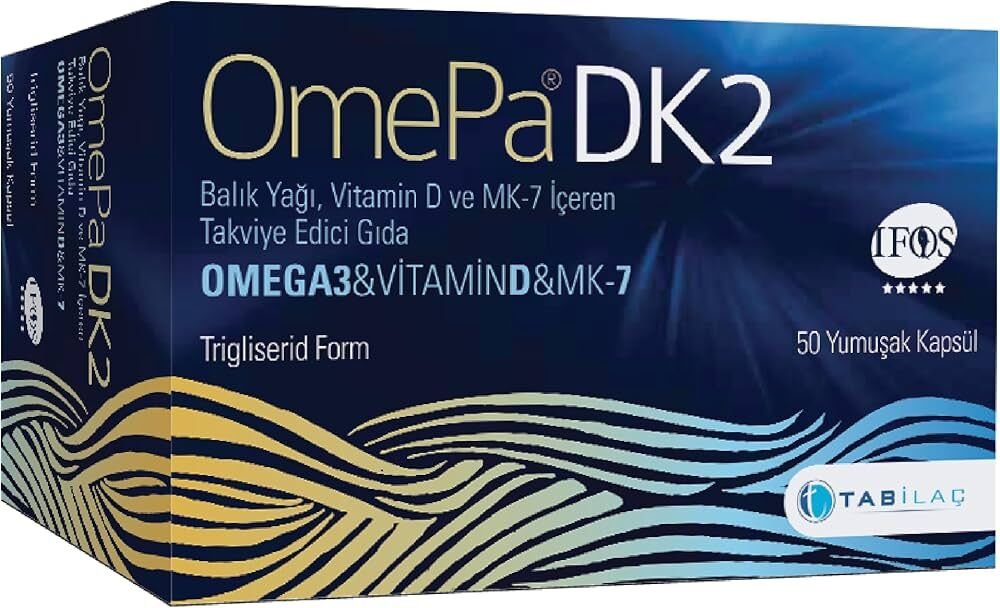 Omepa DK2 Omega 3 & Vitamin D & Menaq7 50 Yumuşak Kapsül