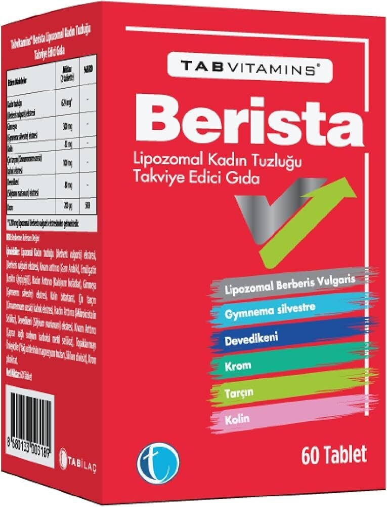 TABVITAMINS Berista 60 Bitkisel Kapsül Lipozomal Berberin