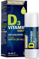 Nutraxin Vitamin D3 Drops 1000 IU 25 mcg 10 mL Damla